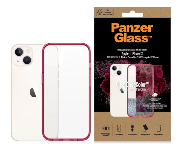 PanzerGlass ClearCase iPhone 13 hoesje Rood