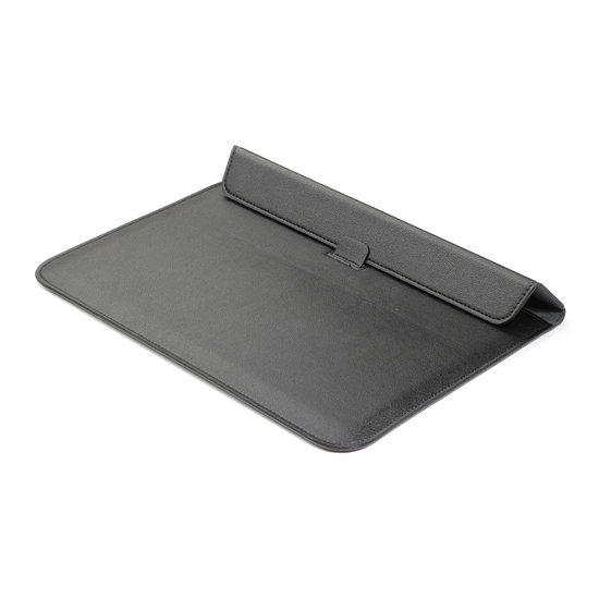 hoesie MacBook Pro 16 inch sleeve met stand Zwart