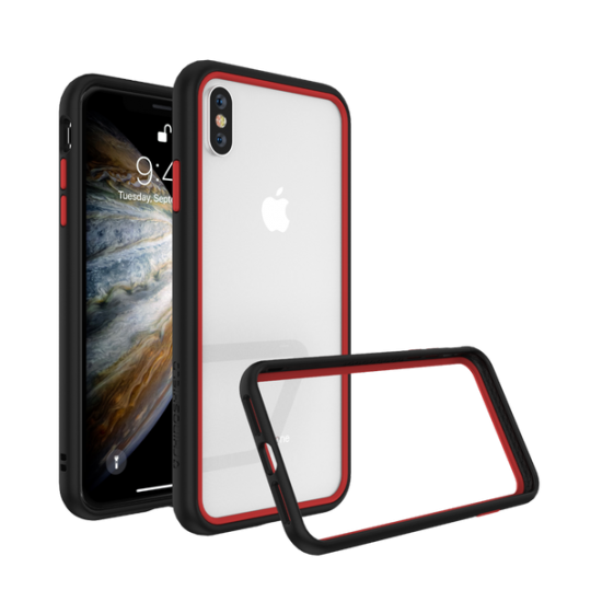 RhinoShield CrashGuard NX iPhone XS bumper hoesje Zwart Rood