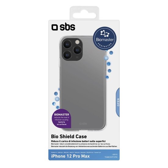 SBS Mobile Bio Shield antibacterieel iPhone 12 Pro Max hoesje Doorzichtig 