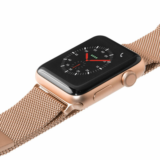 LAUT Steel Loop Apple Watch 45 / 44 / 42 mm bandje Goud