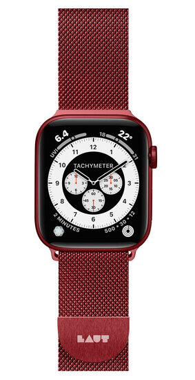 LAUT Steel Loop Apple Watch 45 / 44 / 42 mm bandje Rood