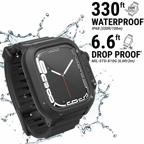 Catalyst waterdicht Apple Watch 45 mm bandje Zwart