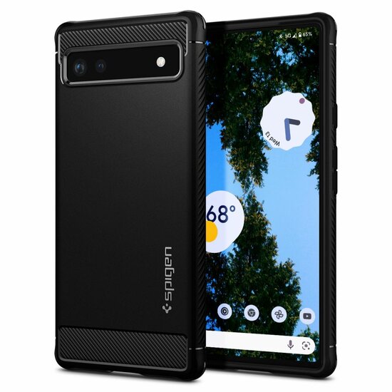 Spigen Rugged Armor Pixel 6A hoesje Zwart