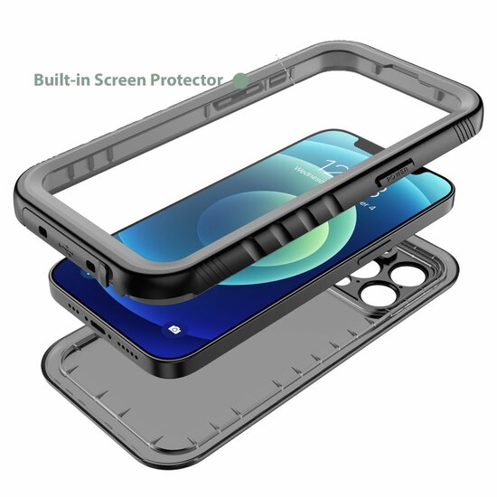 Tech Protection waterdicht iPhone 13 mini hoesje zwart