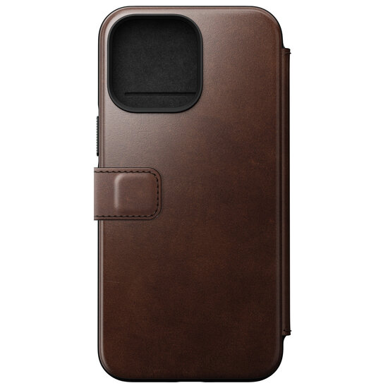 Nomad Horween&nbsp;MagSafe Folio iPhone 14 Pro Max hoesje bruin