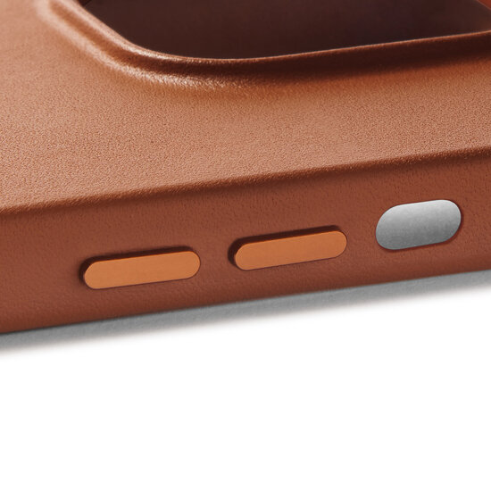 Mujjo Leather MagSafe iPhone 14 Plus hoesje tan