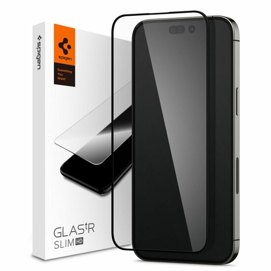 Spigen GlastR iPhone 14 Pro edge to edge glazen&nbsp;screenprotector