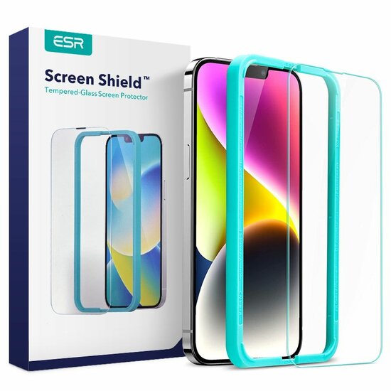 ESR Glazen iPhone 14 Pro screenprotector met plakframe