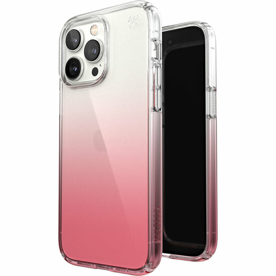 Speck Presidio Perfect Clear iPhone 14 Pro Max hoesje ombre roze   