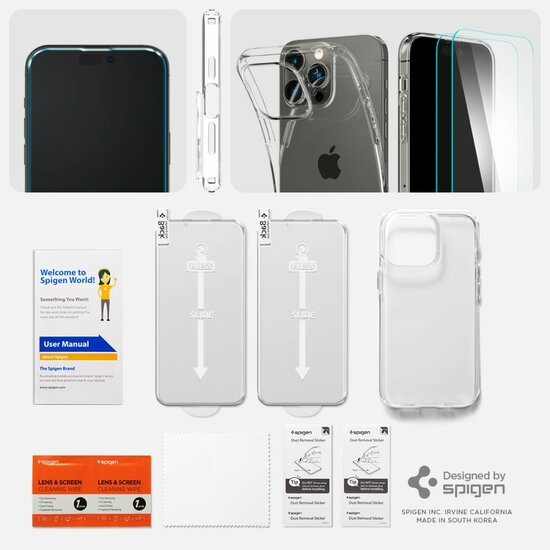 Spigen Crystal Pack iPhone 14 Pro hoesje met screenprotector