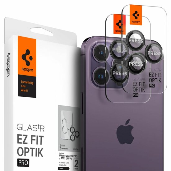 Spigen Optik EZ Fit iPhone 14 Pro / iPhone 14 Pro Max camera beschermer 2 pack