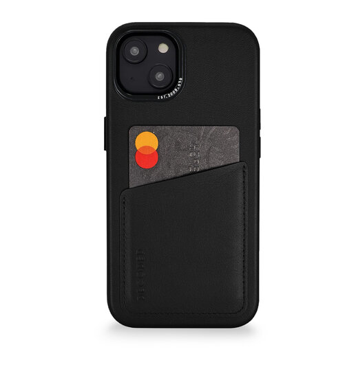 Decoded x Appelhoes leren iPhone 14 wallet hoesje zwart