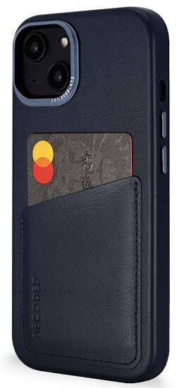 Decoded x Appelhoes leren iPhone 14 wallet hoesje navy