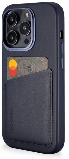 Decoded x Appelhoes leren iPhone 14 Plus wallet hoesje navy