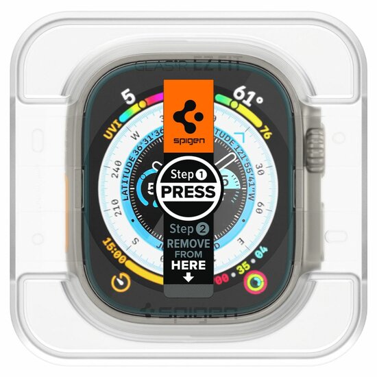 Spigen EZ Fit Apple Watch Ultra 49 mn screenprotector 2 pack