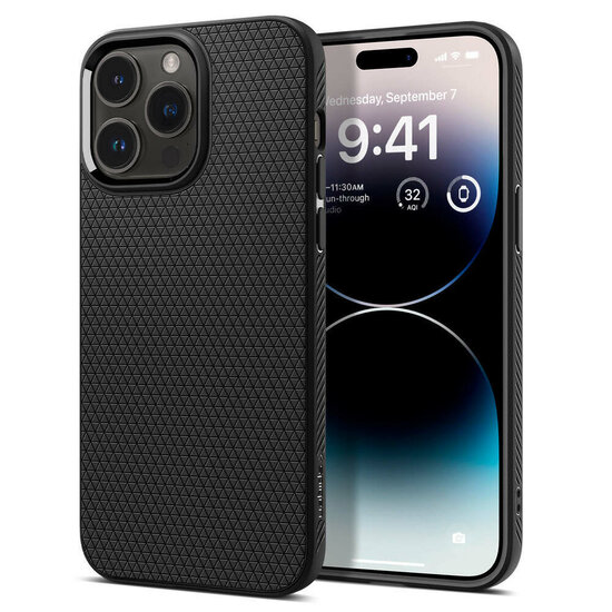 Spigen Liquid Air iPhone 14 Pro hoesje zwart