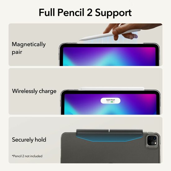 ESR Trifold iPad Pro 12,9 inch 2022 / 2021 hoesje zwart