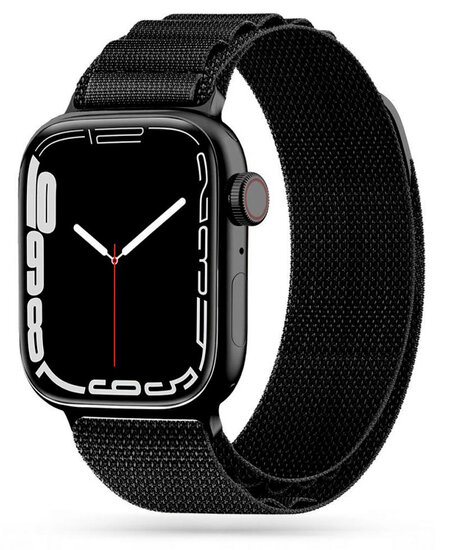 TechProtection Nylon Apple Watch Ultra 49 / 45 / 44 mm bandje zwart