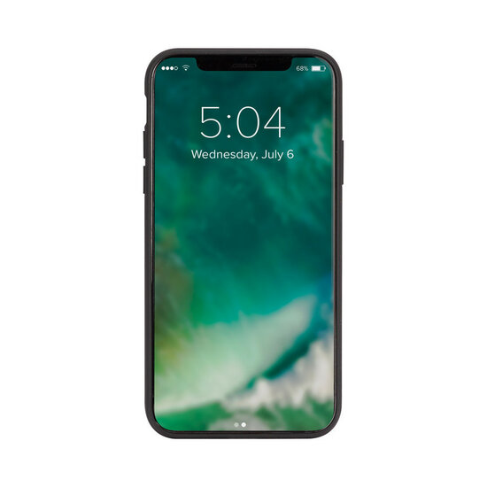 Xqisit Card iPhone XS hoesje Zwart