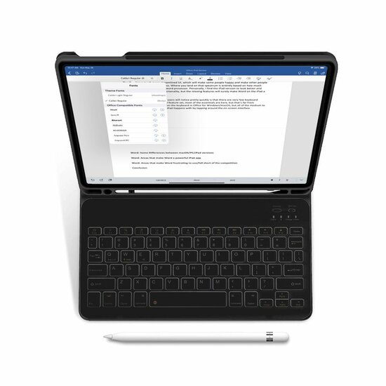 Tech Protection KeyBoard iPad 2022 10,9 inch toetsenbordhoesje Zwart