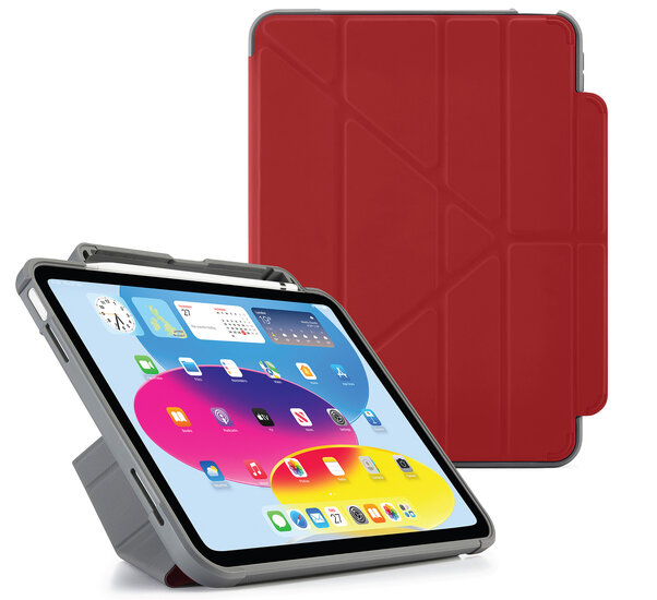 Pipetto Shield Pencil Origami iPad 2022 10,9 inch&nbsp;hoesje rood