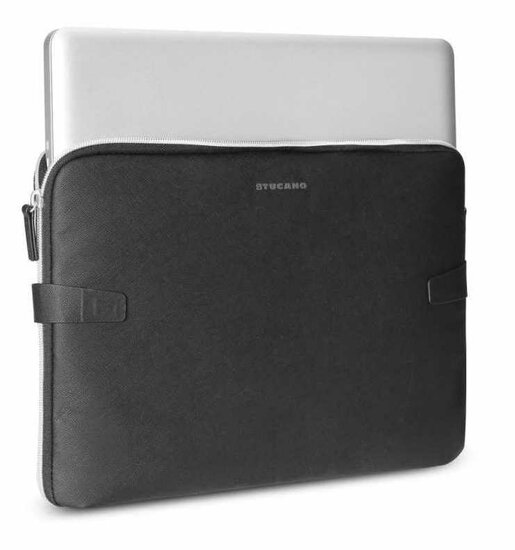 Tucano Velvet MacBook Pro 15 inch USB-C sleeve Zwart 