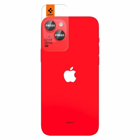 Spigen Optik EZ Fit iPhone 14 / 14 Plus camera beschermer 2 pack Rood