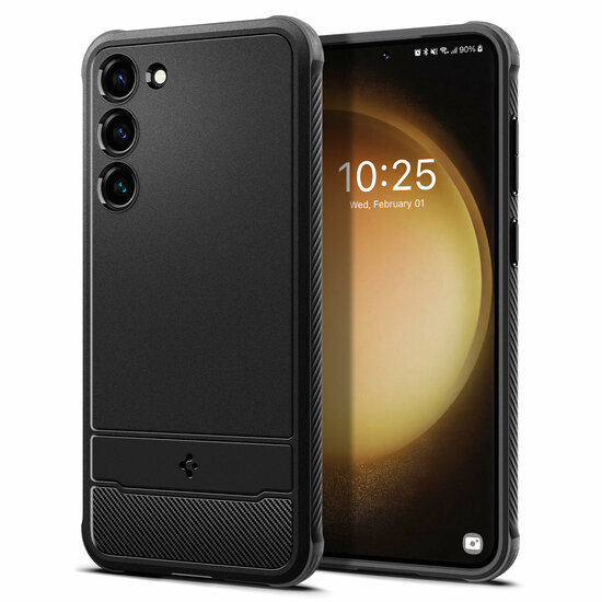 Spigen Rugged Armor Galaxy S23 hoesje zwart