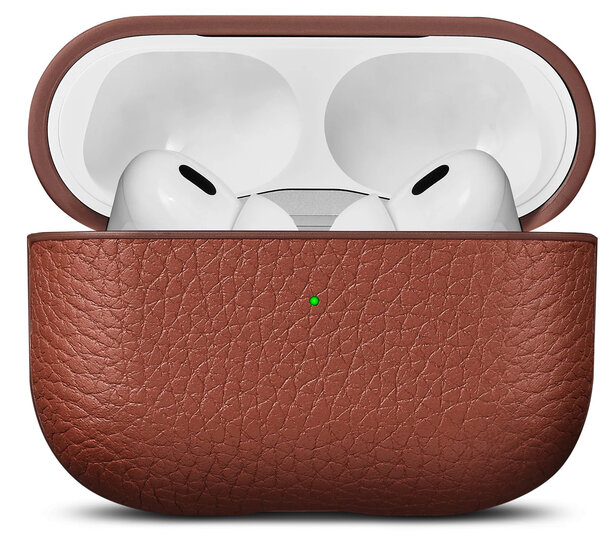 Woolnut leren AirPods Pro 2 hoesje bruin