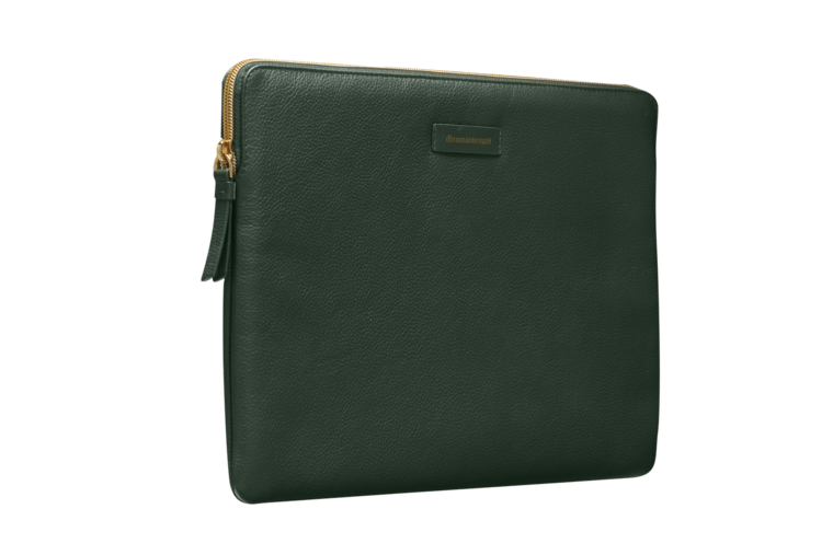 dbramante1928 Paris leren MacBook 13 inch sleeve evergreen