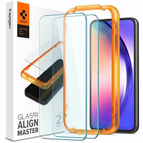 Spigen GlastR ALM Galaxy A54 glazen screenprotector 2 pack