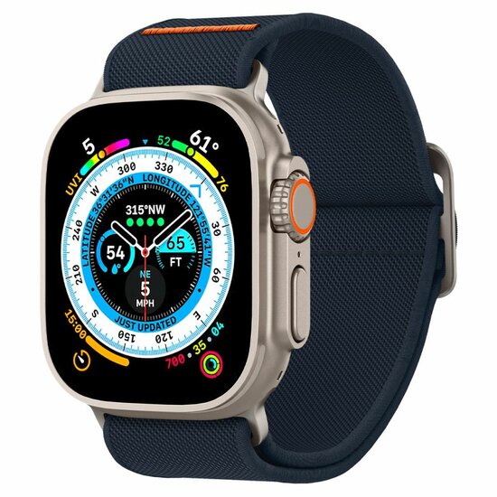 Spigen Lite Fit Ultra Apple Watch 49 / 45 / 44 mm bandje navy