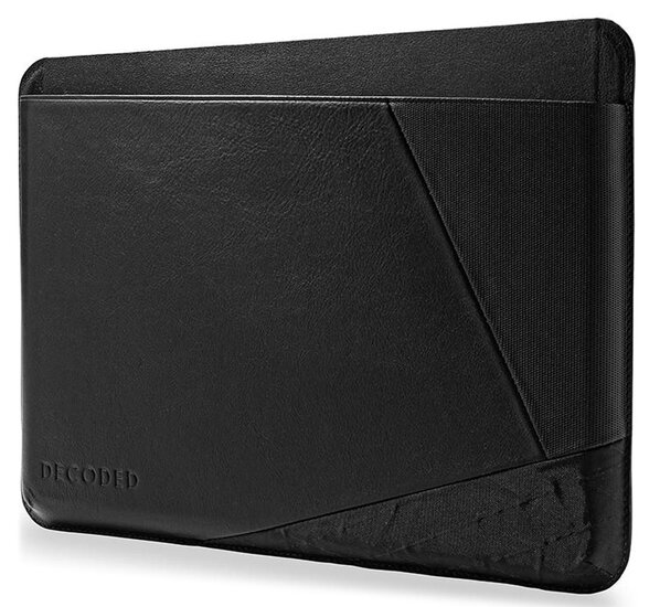 Decoded leren MacBook 13 inch sleeve Zwart