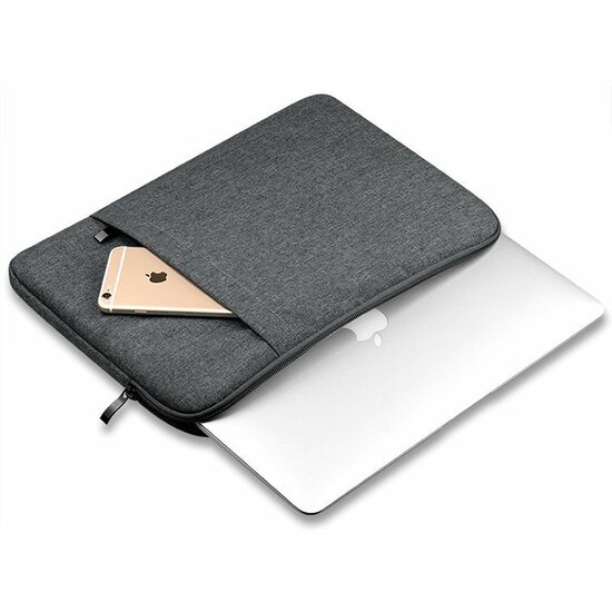 TechProtection Zipper MacBook Pro 16 inch sleeve Grijs