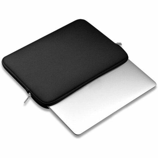 TechProtection Neoprene MacBook 15 inch sleeve zwart