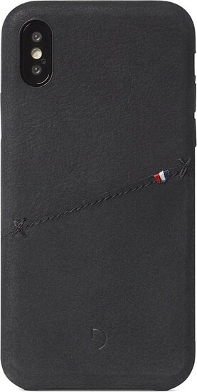 Decoded Leather Backcover iPhone X hoesje Zwart