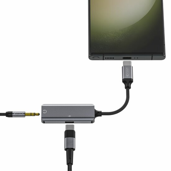 TechProtection UltraBoost USB-C naar 3,5 mm jack audiokabel adapter