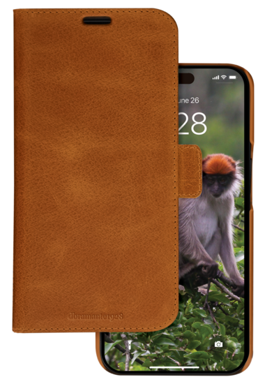 dbramante1928 Lynge iPhone 15 Pro Max 2 in 1 wallet hoesje tan