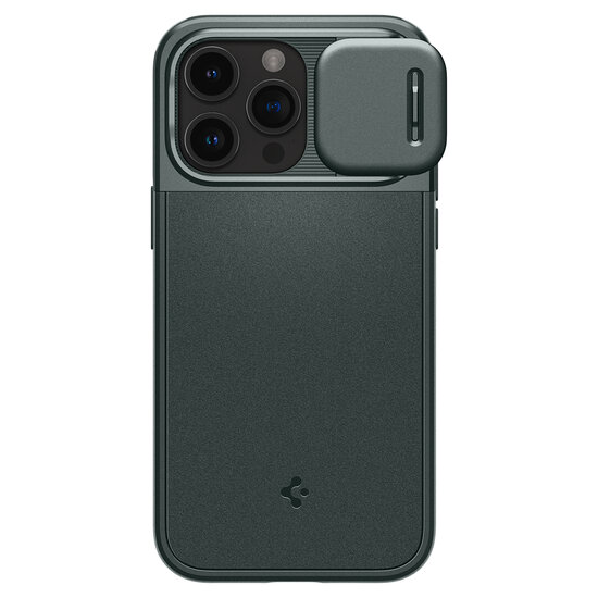 Spigen Optik Armor iPhone 15 Pro hoesje groen