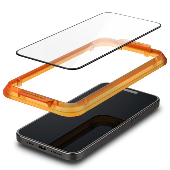 Spigen Align edge to edge iPhone 15 Pro glazen screenprotector 2 pack