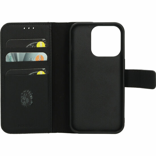 Mobiparts leren 2 in 1 Wallet iPhone 15 Pro Max hoesje zwart