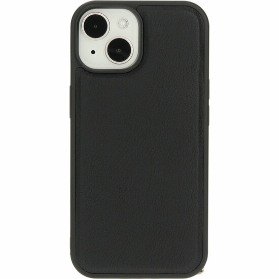 Mobiparts leren 2 in 1 Wallet iPhone 15 hoesje zwart