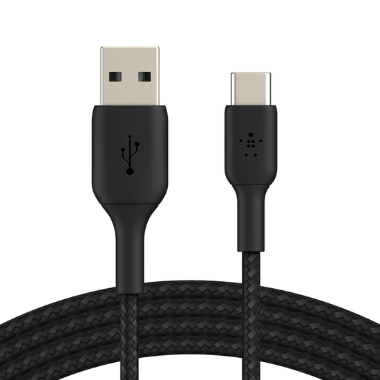 Belkin Braided BoostCharge USB-A naar USB-C kabel 3 meter zwart