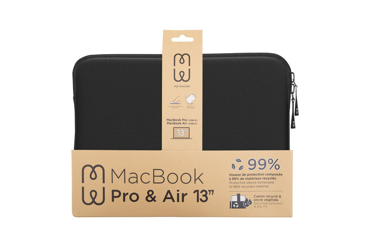 MW Horizon MacBook 13 inch USB-C sleeve zwart / wit