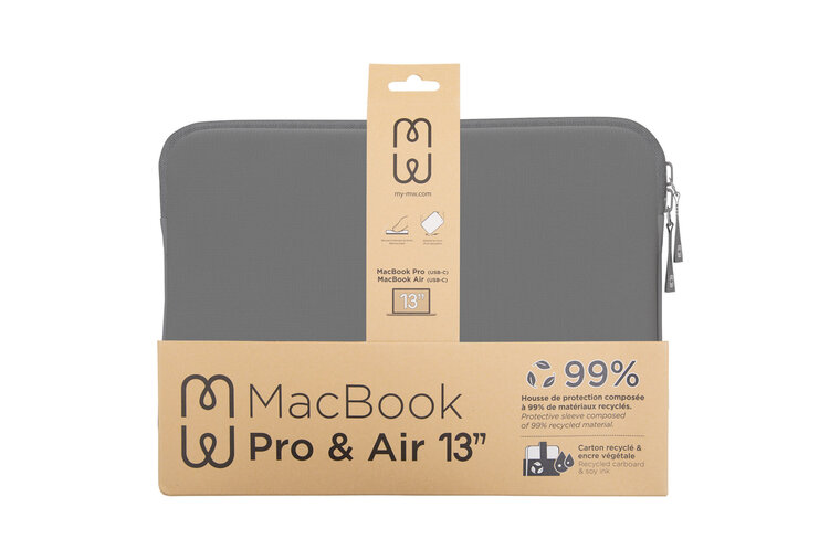 MW Horizon MacBook 13 inch USB-C sleeve grijs / wit