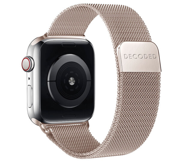 Decoded Milan Traction Apple Watch 49 / 45 / 44 mm bandje mat goud