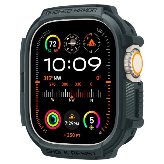 Spigen Rugged Armor Apple Watch Ultra 49 mm hoesje groen