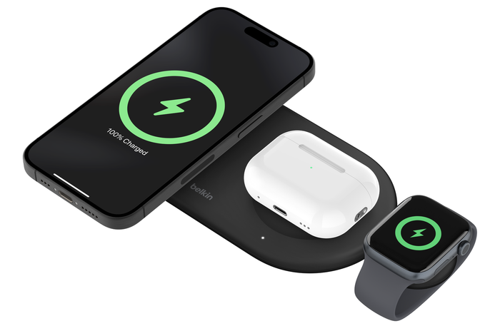 Belkin BoostCharge 3 in 1 Pro Qi2 MagSafe oplader zwart