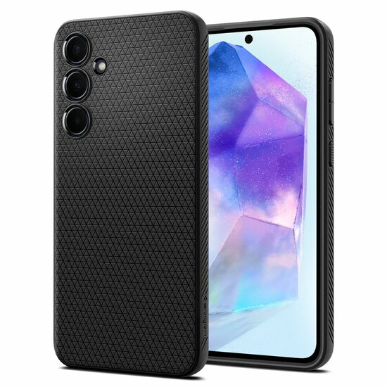 Spigen Liquid Air Galaxy A55 hoesje zwart